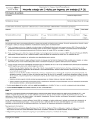 Document preview: IRS Formulario 15111 Hoja De Trabajo Del Credito Por Ingreso Del Trabajo (Cp 09) (Spanish)