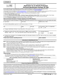 Document preview: IRS Form 15227 Application for an Identity Protection Personal Identification Number (Ip Pin) (English/Spanish)