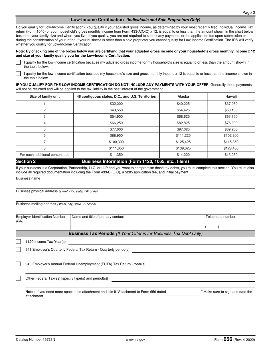 IRS Form 656 Offer in Compromise, Page 3