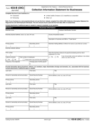 Document preview: IRS Form 433-B (OIC) Collection Information Statement for Businesses