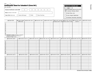 IRS Form 941 Schedule R Allocation Schedule for Aggregate Form 941 Filers, Page 2