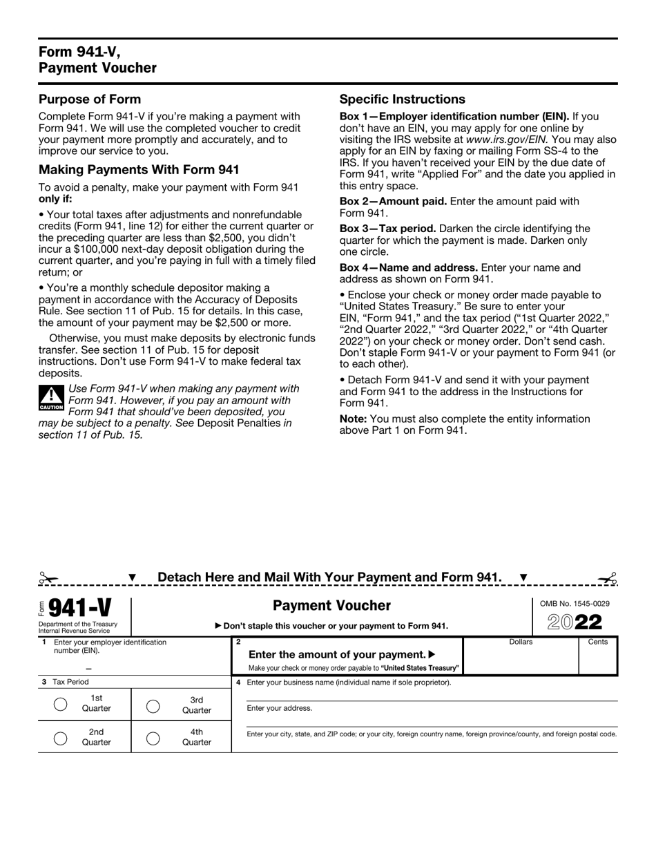 Irs Form 941 Download Fillable Pdf Or Fill Online Employers Quarterly Federal Tax Return 2022 6290