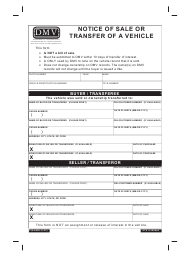 Form 735-6890 &quot;Notice of Sale or Transfer of a Vehicle&quot; - Oregon