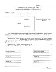 Form 31-0175 &quot;Compliance Conference Order With Certification&quot; - Suffolk County, New York