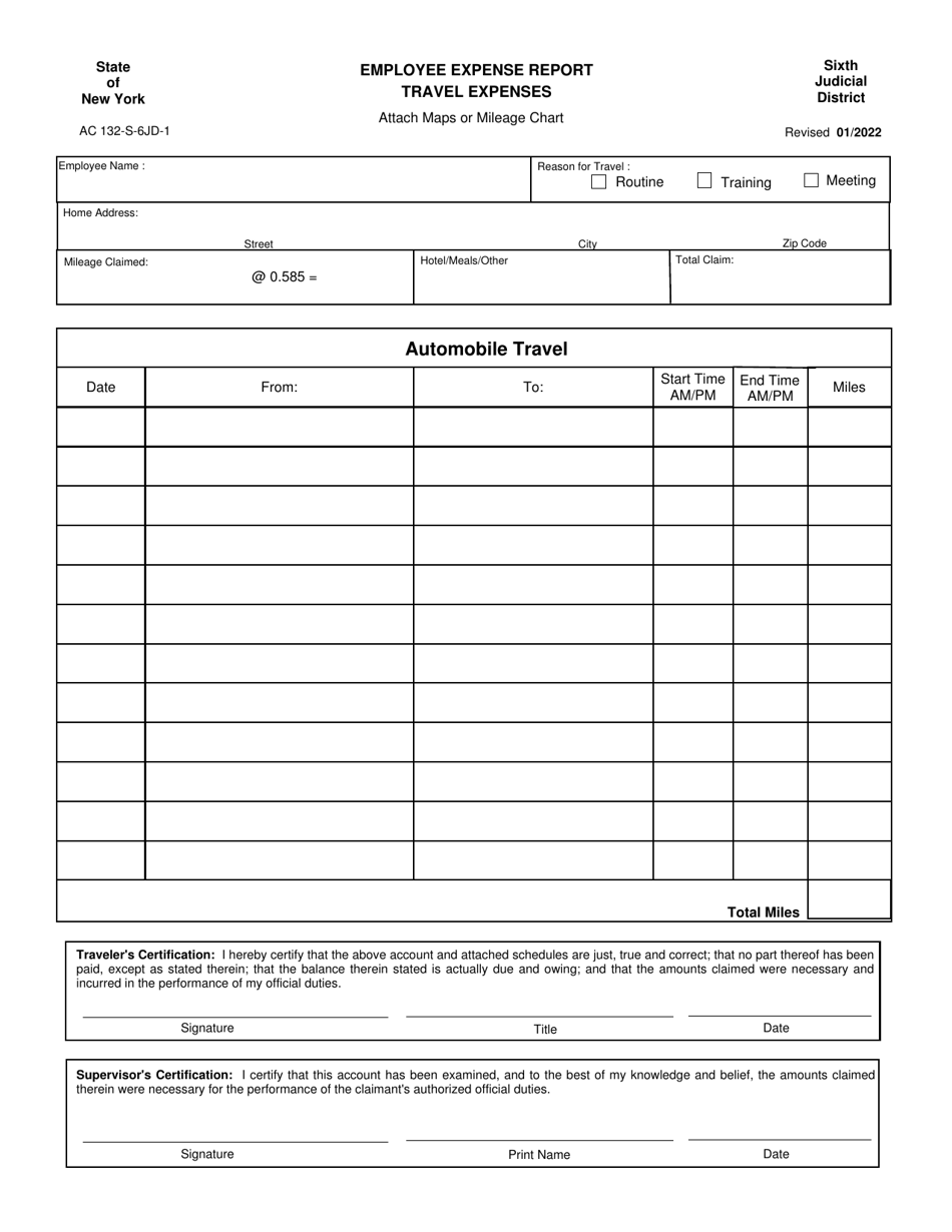 Employee Expense Report - Travel Expenses - New York, Page 1