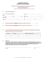 Application for Minnesota Rap Firm Firm or Rap Sole Proprietor Permit - Minnesota, Page 6