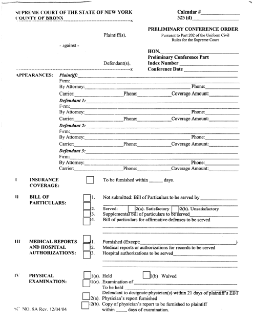 Form 8A  Printable Pdf