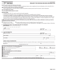 Document preview: Form MV-15C Request for Driving Record Information - New York