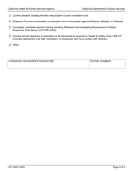 Form LIC184C Notification of Incomplete Application (Noia) Child Care Centers Pre-30 Day - California, Page 3