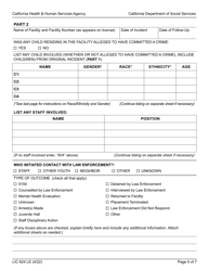 Form LIC624 LE Law Enforcement Contact Report - California, Page 5