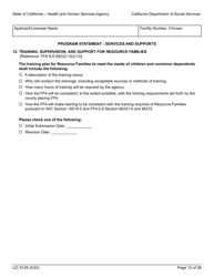 Form LIC9128 Foster Family Agency Program Statement - California, Page 18