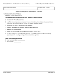 Form LIC9128 Foster Family Agency Program Statement - California, Page 20