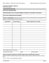 Form LIC9128 Foster Family Agency Program Statement - California, Page 4