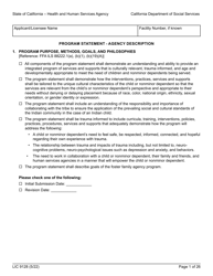 Form LIC9128 Foster Family Agency Program Statement - California, Page 7