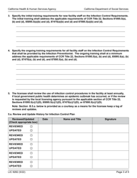 Form LIC9282 Residential Infection Control Plan - California, Page 3