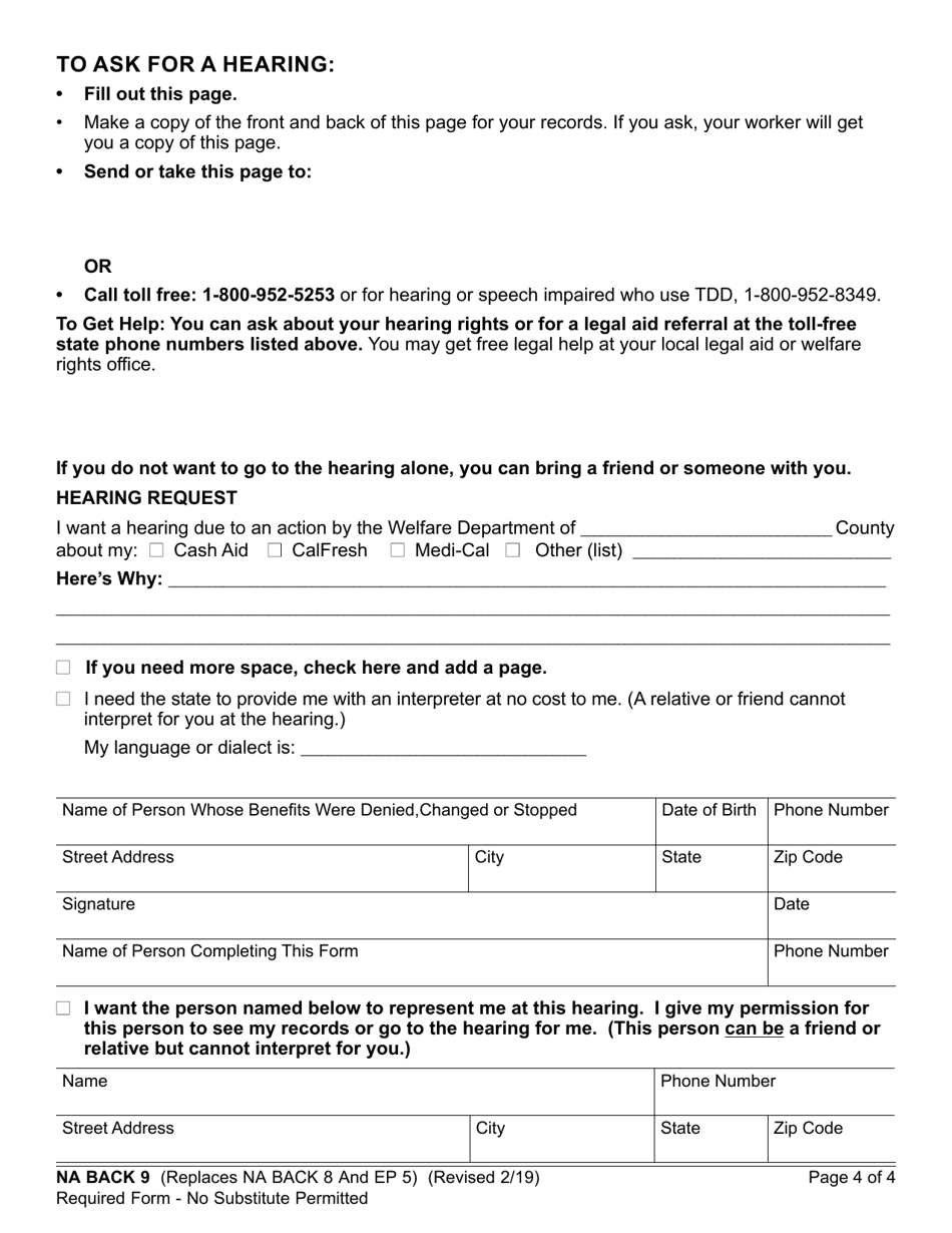 Form NA274J Notice of Action - Continued - Overpayment Amount Owed for Overpayments Occurring on or After 6-1-2022 - California, Page 4