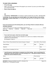Form NA1239 SAR Notice of Action - Continuation Page - Semi-annual Reporting Budget - California, Page 4