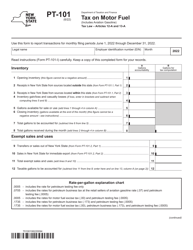 Document preview: Form PT-101 Tax on Motor Fuel - New York