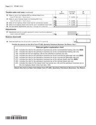 Form PT-201 Retailers of Non-highway Diesel Motor Fuel Only (Quarterly Filer) - New York, Page 2