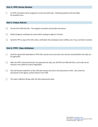State Agency Conflict of Interest Code Amendment Internal Checklist - California, Page 2
