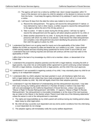 Form AD885A Statement of Understanding Agency Adoption Program - Parent or a Presumed Parent of a Child Who Is Detained, a Juvenile Court Dependent in out-Of-Home Care, or the Ward of a Legal Guardian - California, Page 3
