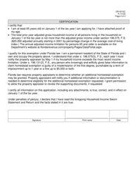 Form DR-501SC Household Income Sworn Statement and Return - Senior Citizen Exemption for Persons Age 65 and Over - Florida, Page 2