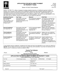 Document preview: Form DR-534 Application for Installment Payment of Property Taxes - Florida