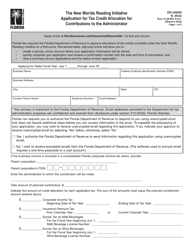 Form DR-336000 The New Worlds Reading Initiative Application for Tax Credit Allocation for Contributions to the Administrator - Florida