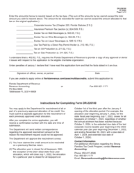 Form DR-226100 Strong Families Tax Credit Application for Rescindment of Previous Allocation of Tax Credit - Florida, Page 2