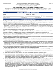 Document preview: Form HRP-1055A The Emergency Food Box Program (Tefap) Terms and Conditions Agreement Between Chrp and Regional Food Bank - Arizona