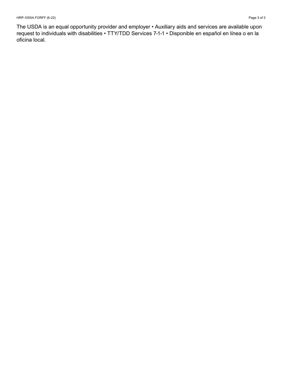 Form HRP-1055A The Emergency Food Box Program (Tefap) Terms and Conditions Agreement Between Chrp and Regional Food Bank - Arizona, Page 3