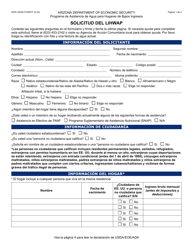 Document preview: Formulario WAP-1000A-S Solicitud Del Lihwap - Arizona (Spanish)
