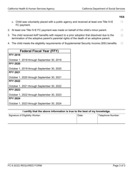 Form FC8 Federal Eligibility Certification for Adoption Assistance Program - California, Page 3