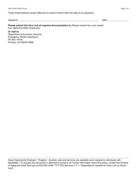 Form RAP-1014A Utilities Only Application - Emergency Rental Assistance Program - Arizona, Page 3