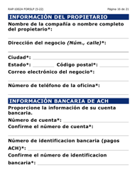 Formulario RAP-1002A-SLP Solicitud Manual Para El Programa De Asistencia De Emergencia Para El Alquiler (Letra Grande) - Arizona (Spanish), Page 16