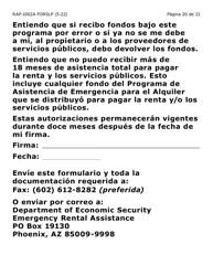 Formulario RAP-1002A-SLP Solicitud Manual Para El Programa De Asistencia De Emergencia Para El Alquiler (Letra Grande) - Arizona (Spanish), Page 20