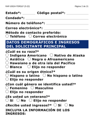 Formulario RAP-1002A-SLP Solicitud Manual Para El Programa De Asistencia De Emergencia Para El Alquiler (Letra Grande) - Arizona (Spanish), Page 2