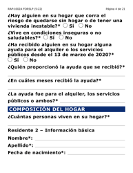 Formulario RAP-1002A-SLP Solicitud Manual Para El Programa De Asistencia De Emergencia Para El Alquiler (Letra Grande) - Arizona (Spanish), Page 4