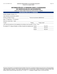 Formulario CCA-1211A-S Solicitud Para Busqueda De Verificacion De Antecedentes - Arizona (Spanish), Page 2