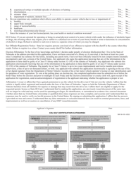 Form DMV06-105 Clp and Cdl Data Form - Nebraska, Page 2