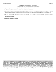 Form FAA-0060A Authority to Release Student Information - Arizona, Page 3