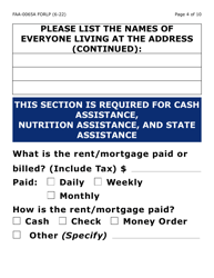 Form FAA-0065A-LP Verification of Living Arrangements/Residential Address (Large Print) - Arizona, Page 4