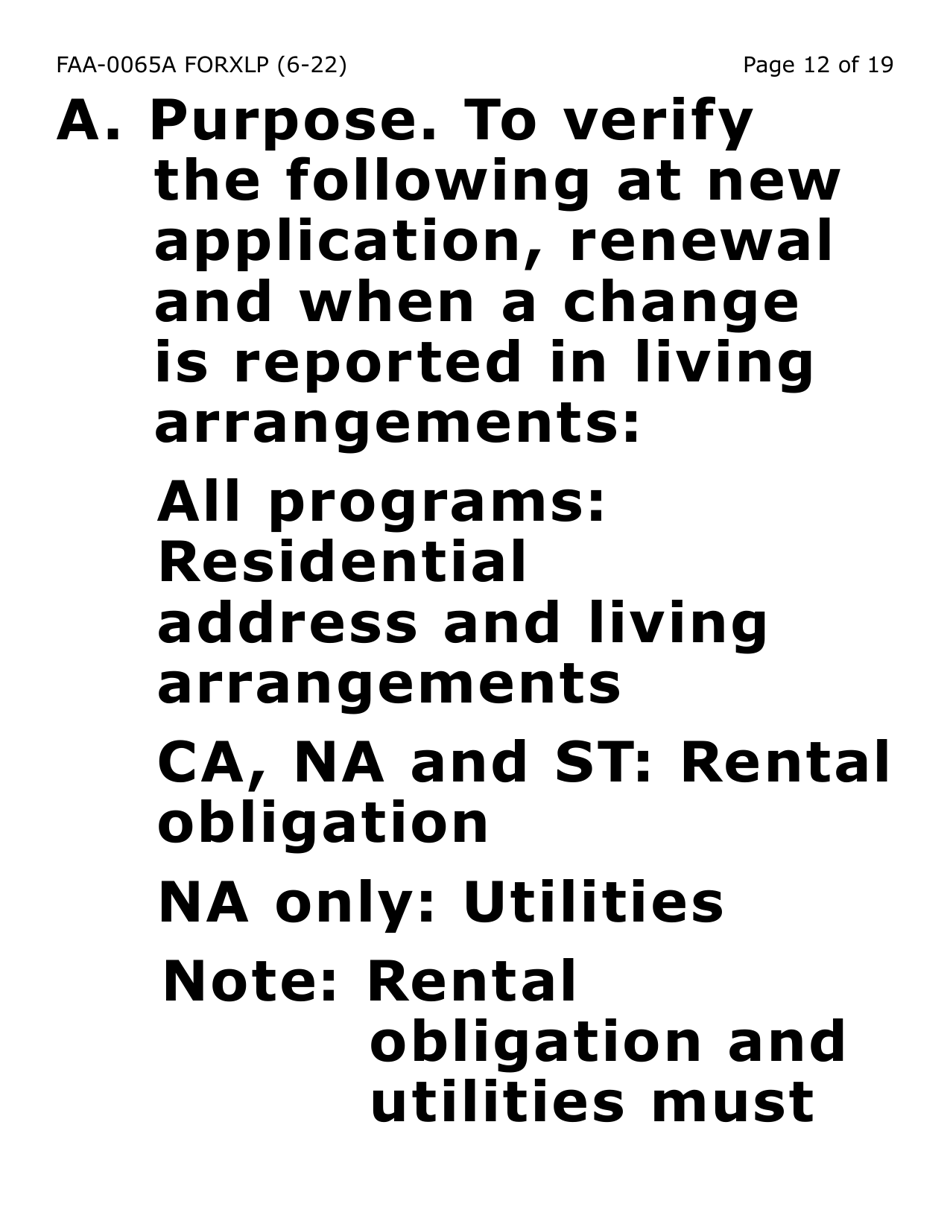 Form FAA-0065A-XLP Verification of Living Arrangements / Residential Address (Extra Large Print) - Arizona, Page 12
