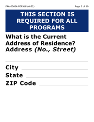 Form FAA-0065A-XLP Verification of Living Arrangements/Residential Address (Extra Large Print) - Arizona, Page 5