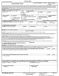 Document preview: DD Form 369 Police Record Check