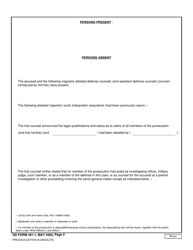 DD Form 491-1 Summarized Record of Trial - Article 39(A) Session, Page 2