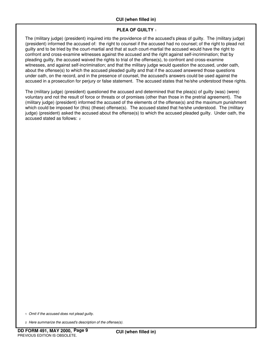 DD Form 491 Fill Out Sign Online And Download Fillable PDF dd-form-491-fill-out-sign-online-and-download-fillable-pdf