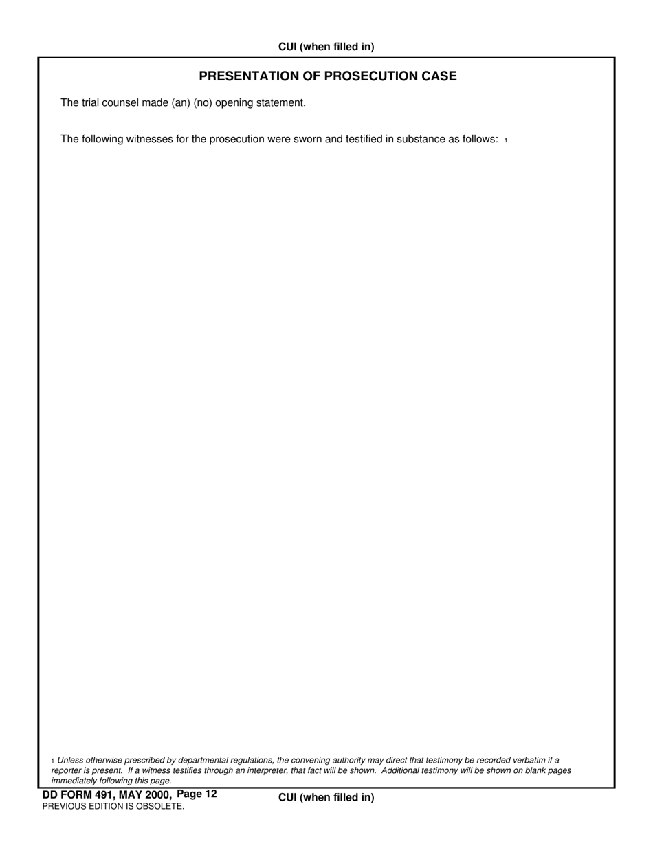 DD Form 491 Fill Out Sign Online And Download Fillable PDF DD Form 491 Fill Out Sign Online And Download Fillable PDF