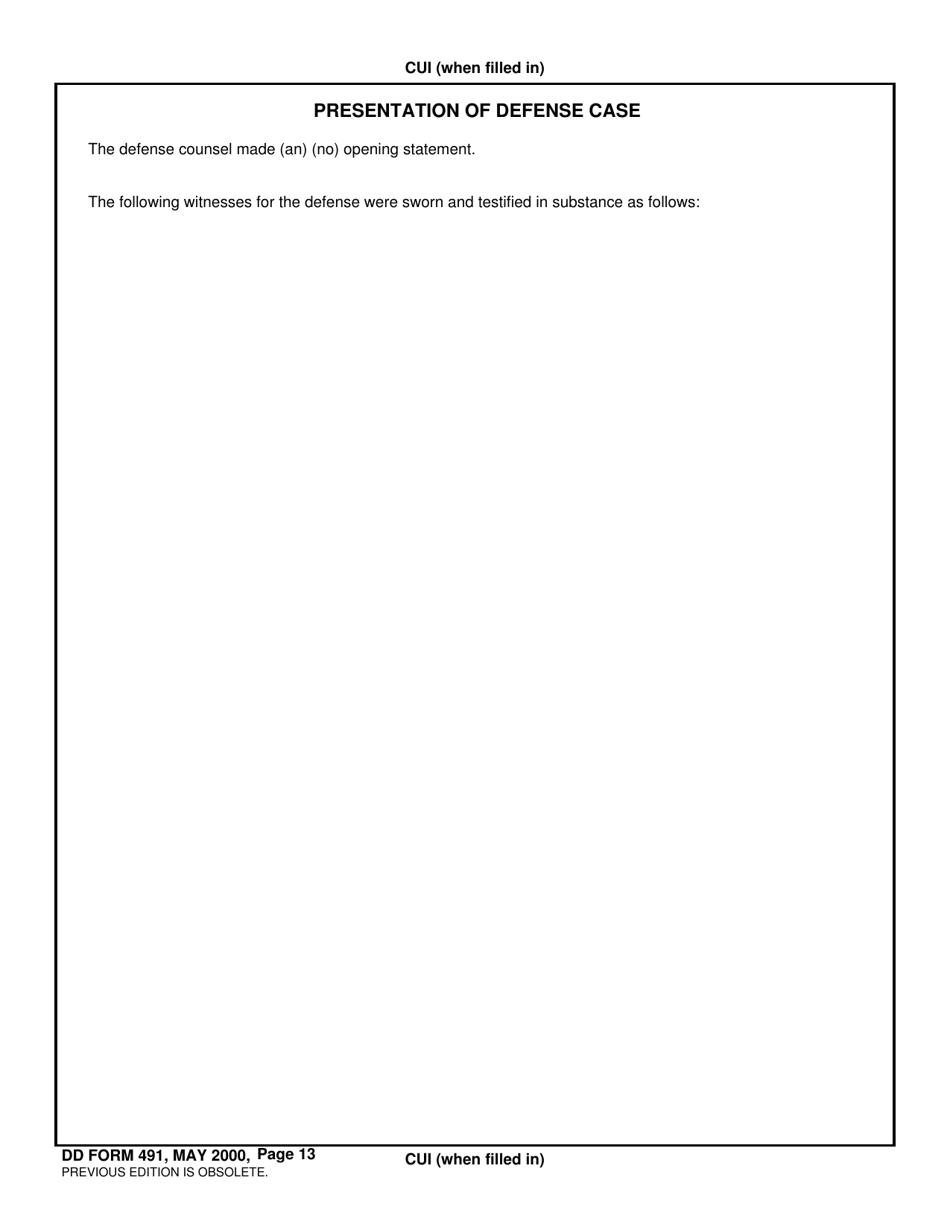 DD Form 491 Summarized Record of Trial, Page 15