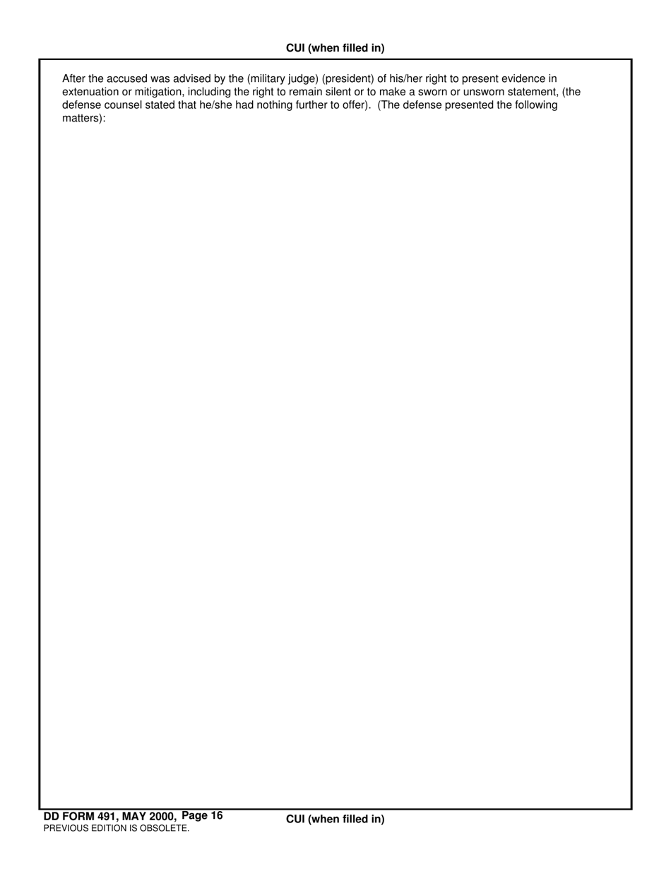 DD Form 491 Summarized Record of Trial, Page 18